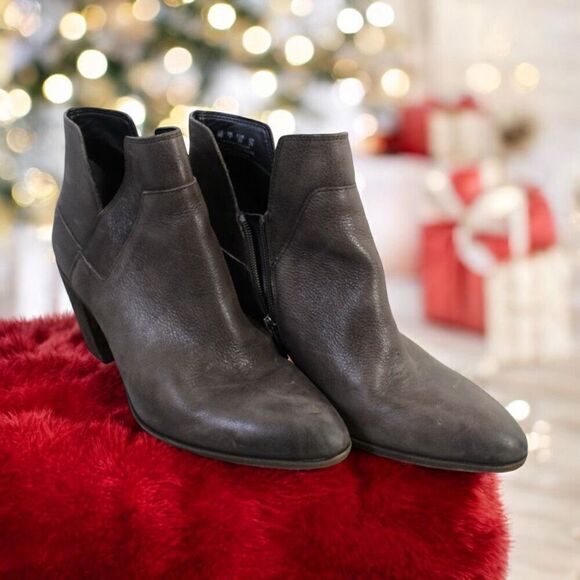 Franco Sarto Odessa Leather Zip Ankle Boots Womens Size 9 M - Picture 2 of 7